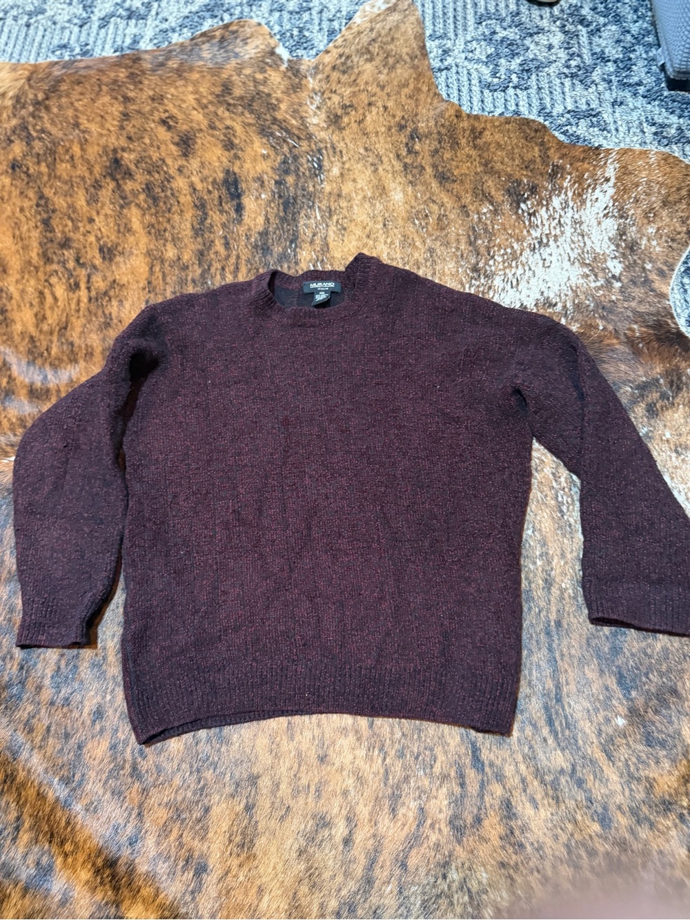 Murano Men's Red Knit Textured Collared Pullover Sweater XXL Regular Italy Made